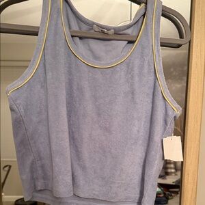 BP Light Blue Tank Top with Yellow Accents